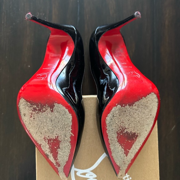 Christian Louboutin Pigalle Follies black patent leather 100mm size 40.5 - Picture 4 of 6